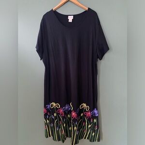 Women’s Coral Barg cute black dress, size 3X